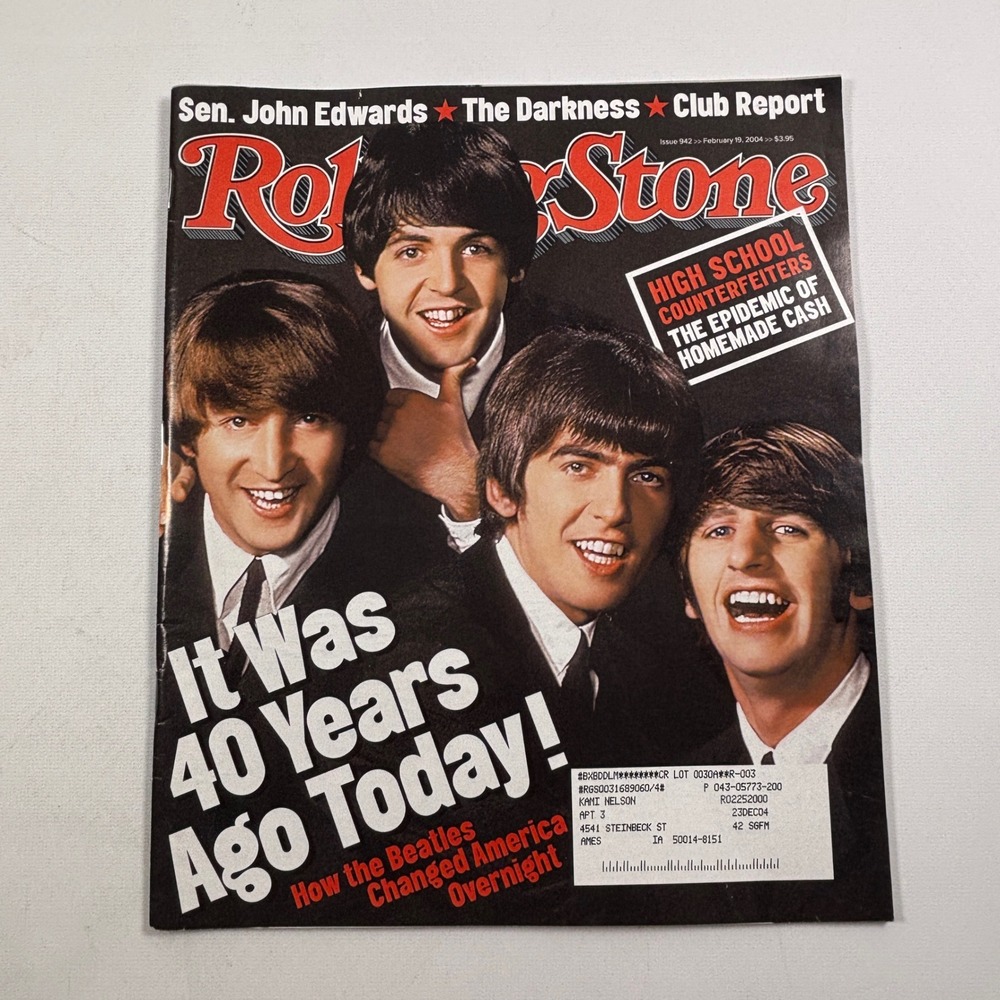 Rolling Stone Magazine Issue 942 February 19 2004 The Beatles Cover